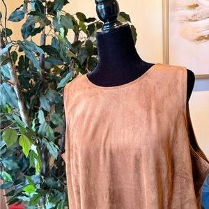 J. Crew Camel Sleeveless Faux Suede Dress